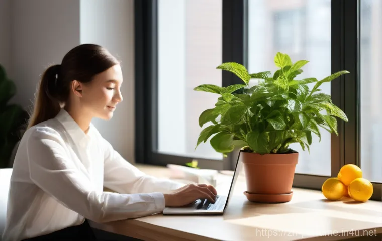 향수와 스트레스 해소 - **Prompt: "A serene young woman, in her early twenties, is relaxing comfortably in a warmly lit, coz...