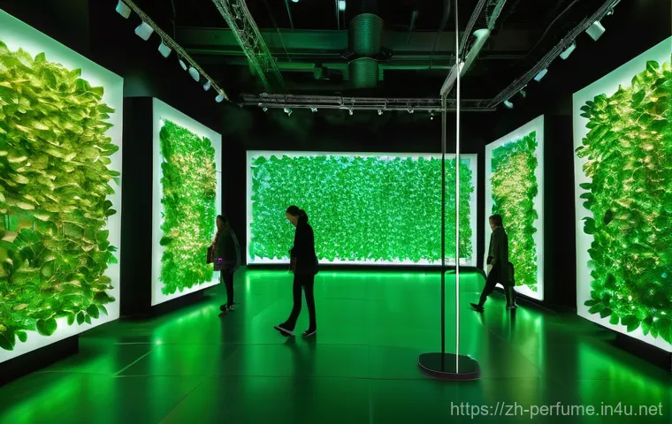 향수와 감성 마케팅 - **Prompt:** A diverse group of three stylish individuals (one male and two females, all in their lat...