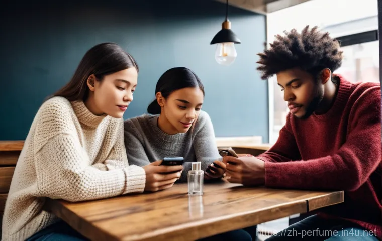 향수 관련 앱 추천 - **Prompt:** A stylish young woman in her early twenties, dressed in a tasteful, elegant blouse and h...