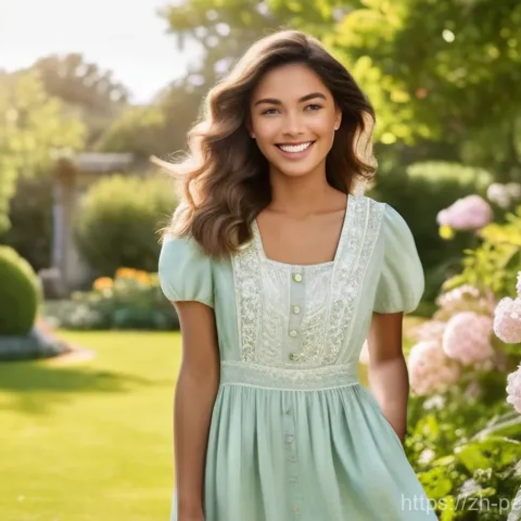 향수의 종류와 특징 - **A Vibrant Spring Morning**
    A bright, cheerful young woman in her early 20s, with a radiant smi...