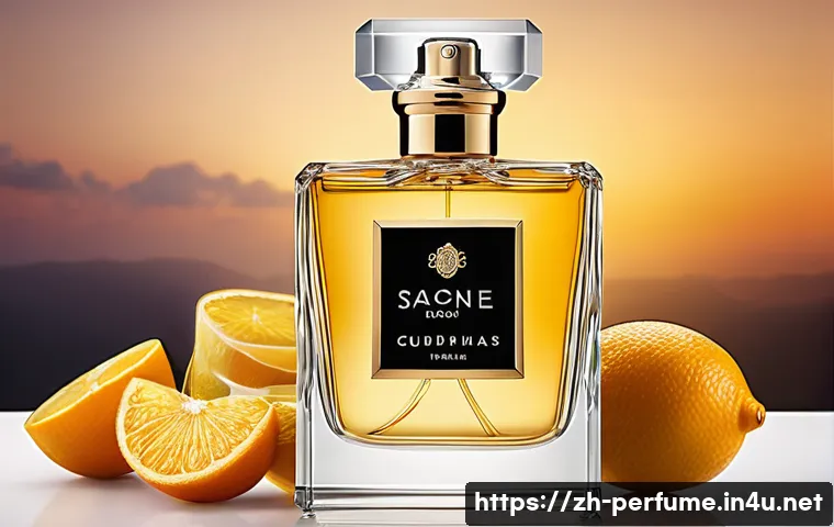 향수와 향기 패턴 - A sophisticated, elegant perfume bottle surrounded by layered visual elements representing fragrance...